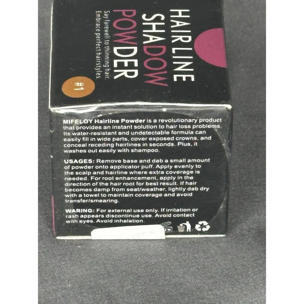 Mifeloy Root Touch Up Hair Line Shadow Powder Cover Up Color‎ #1 Light Brown